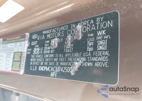 2018 Kia Sportage Lx из США, поврежденный, VIN KNDPMCAC1J7425006